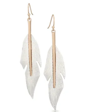 Attitude by Montana Silversmith Feather Descend Earrings AER5568