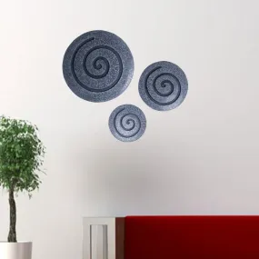 14" Gray Round Modern Spiral Wall Art By Homeroots