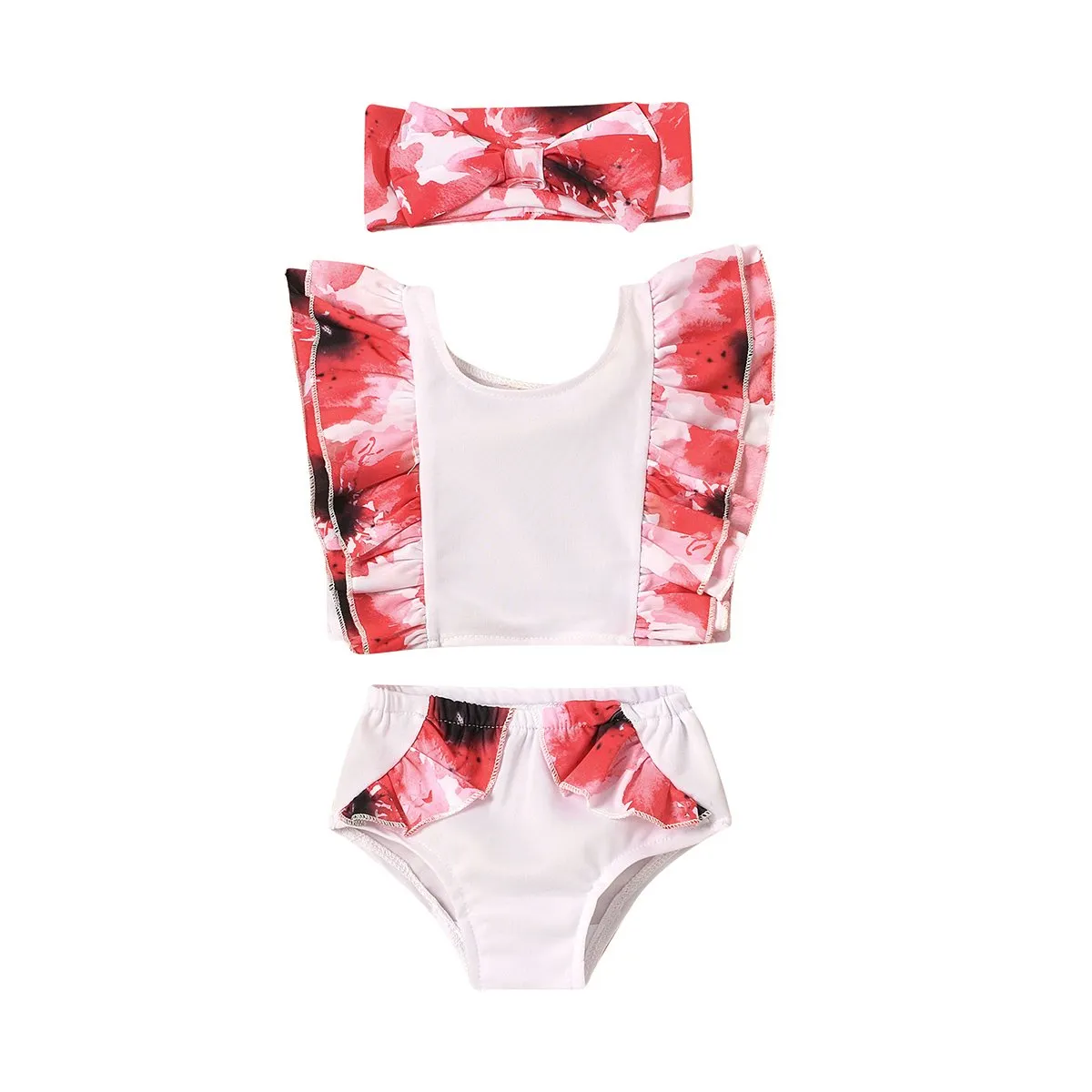 3-Piece Baby Floral Swimwears