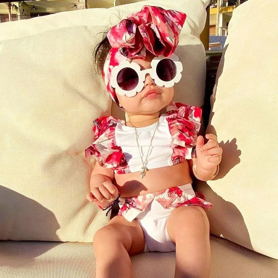 3-Piece Baby Floral Swimwears