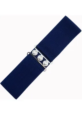 Banned Elastic 50's Belt Navy