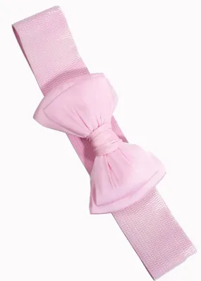 Banned Maria Bow Elastic 50's Belt Light Pink