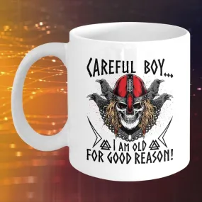 Careful Boy White Mug