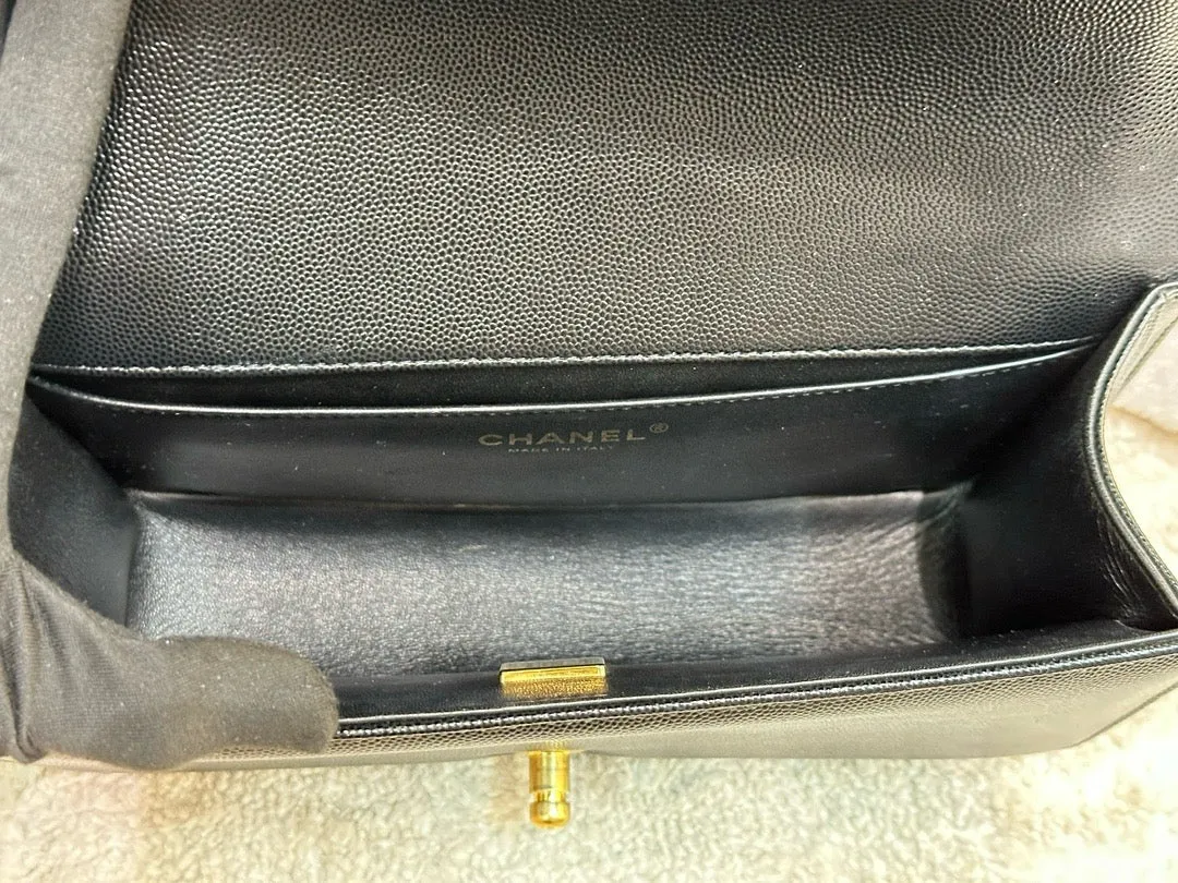 Chanel Medium Caviar Boy Bag Black GHW