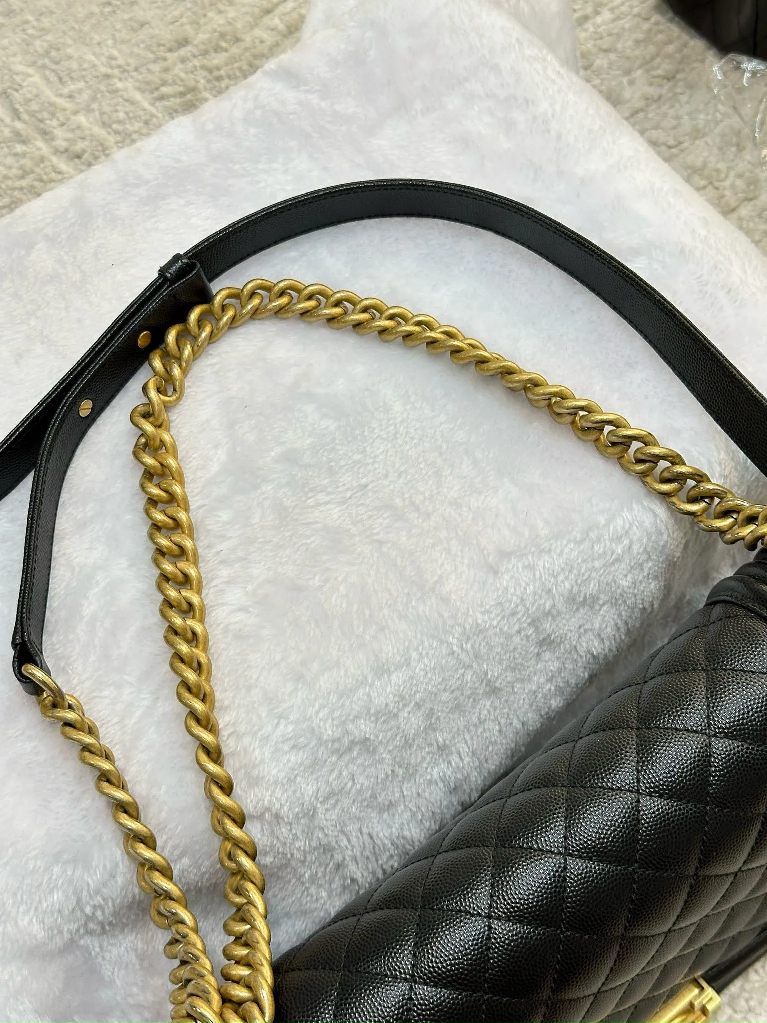 Chanel Medium Caviar Boy Bag Black GHW