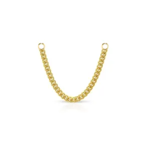 Cuban Chain Stud Earring Charm