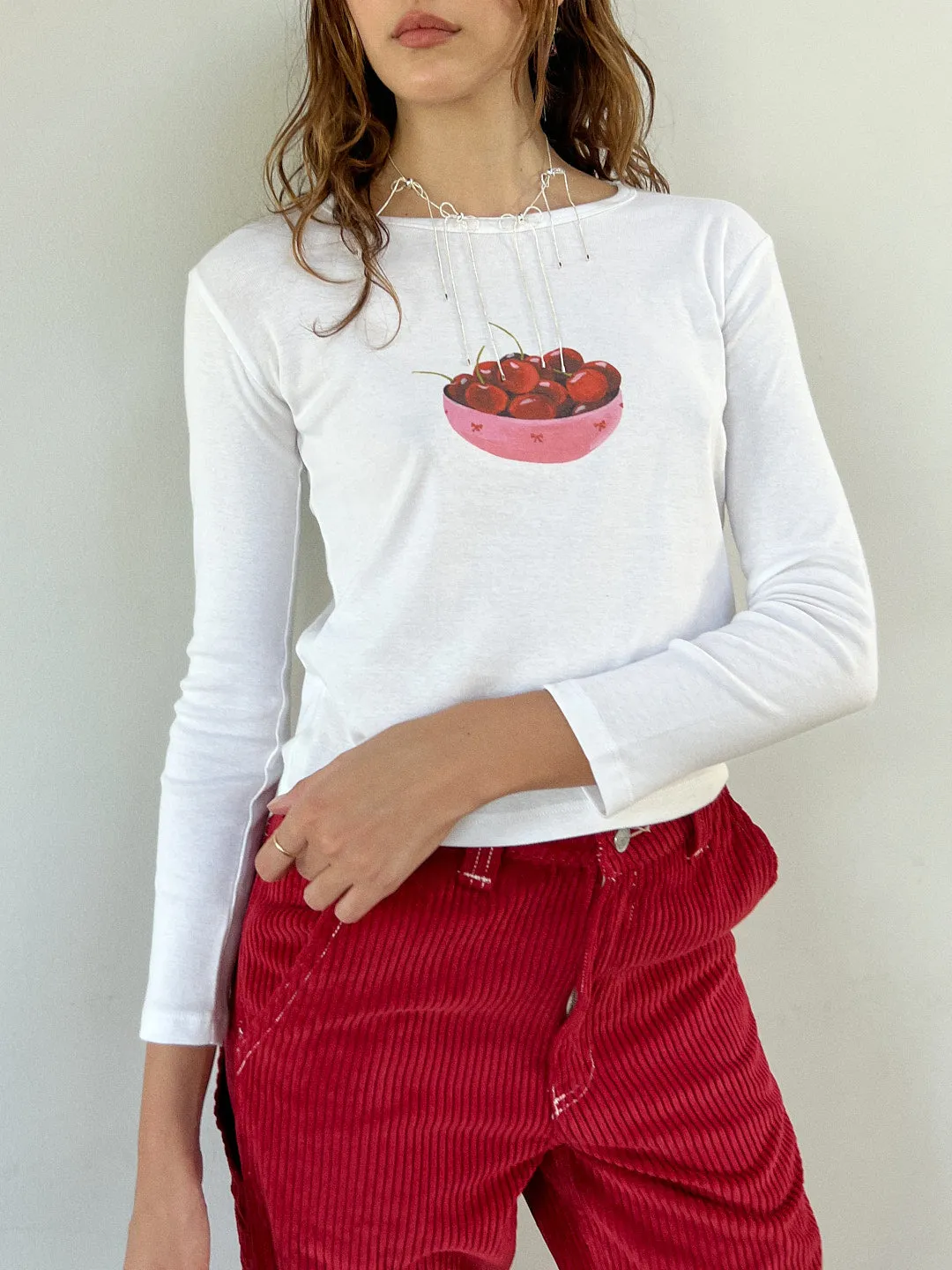 Dana Long Sleeve Tee - Cherry Bowl