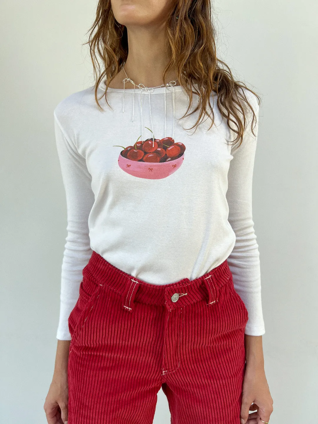 Dana Long Sleeve Tee - Cherry Bowl