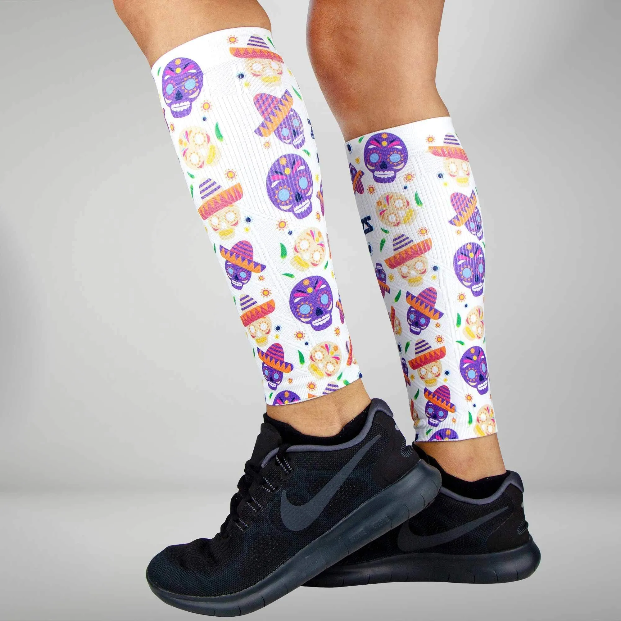 Day Of The Dead Doodle Compression Leg Sleeves