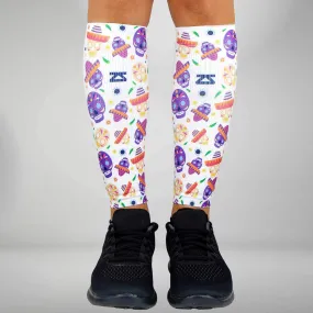 Day Of The Dead Doodle Compression Leg Sleeves