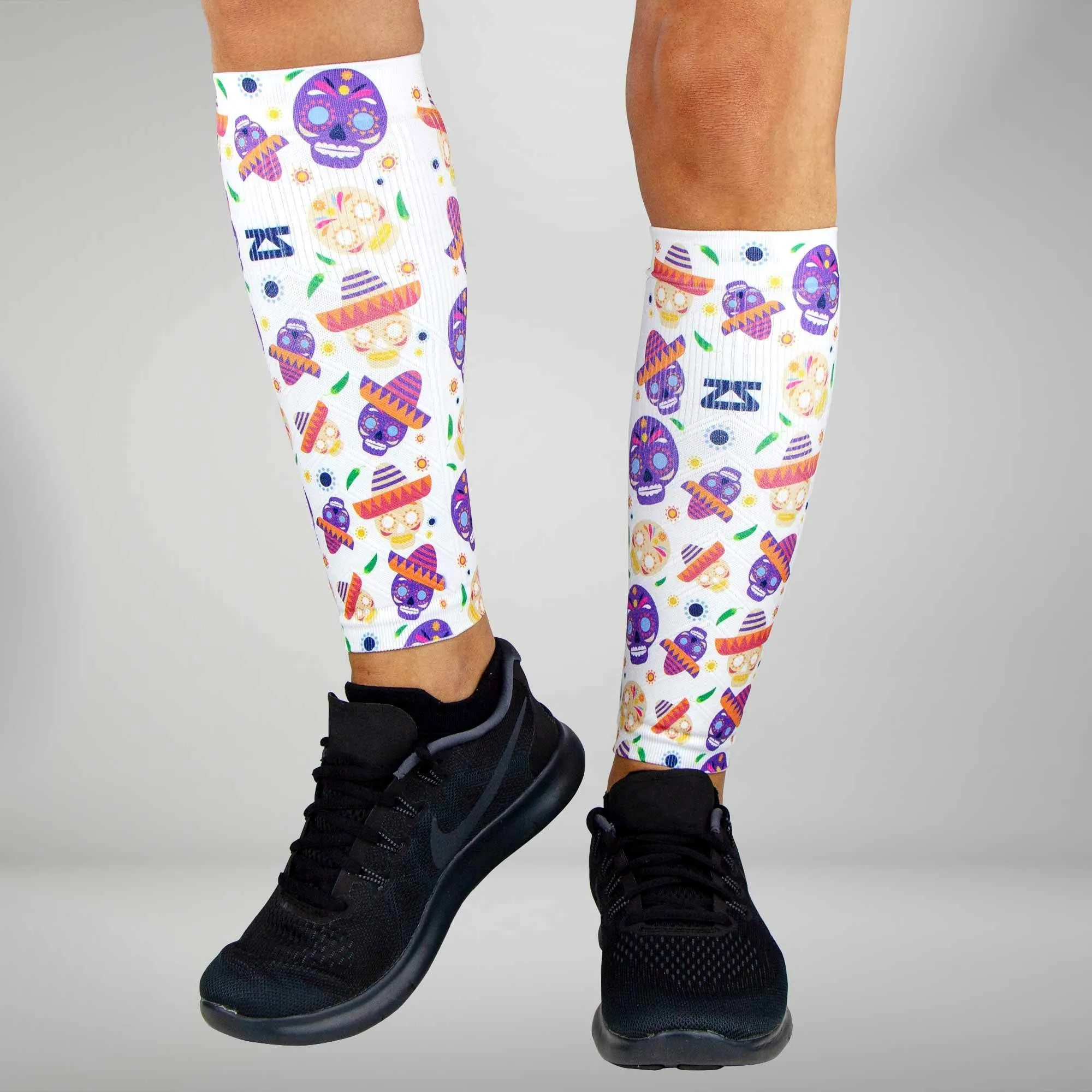 Day Of The Dead Doodle Compression Leg Sleeves