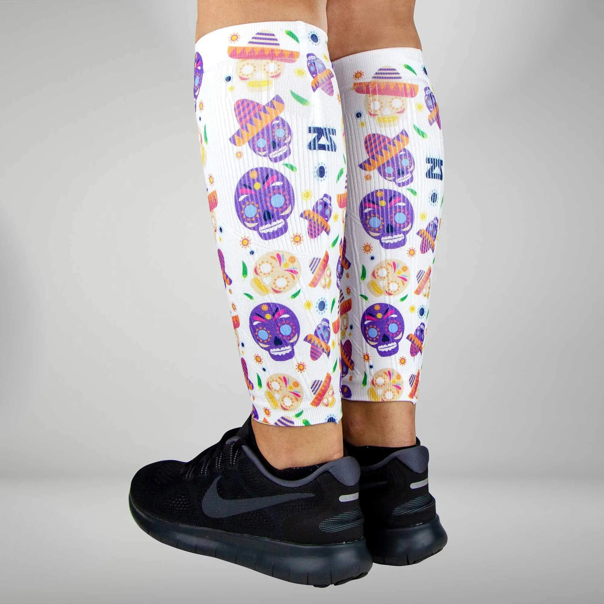 Day Of The Dead Doodle Compression Leg Sleeves