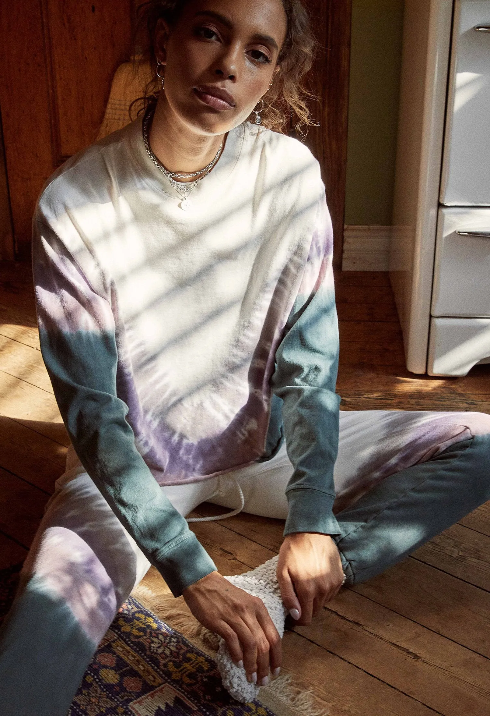 DUSTY ROSE TIE DYE LONG SLEEVE