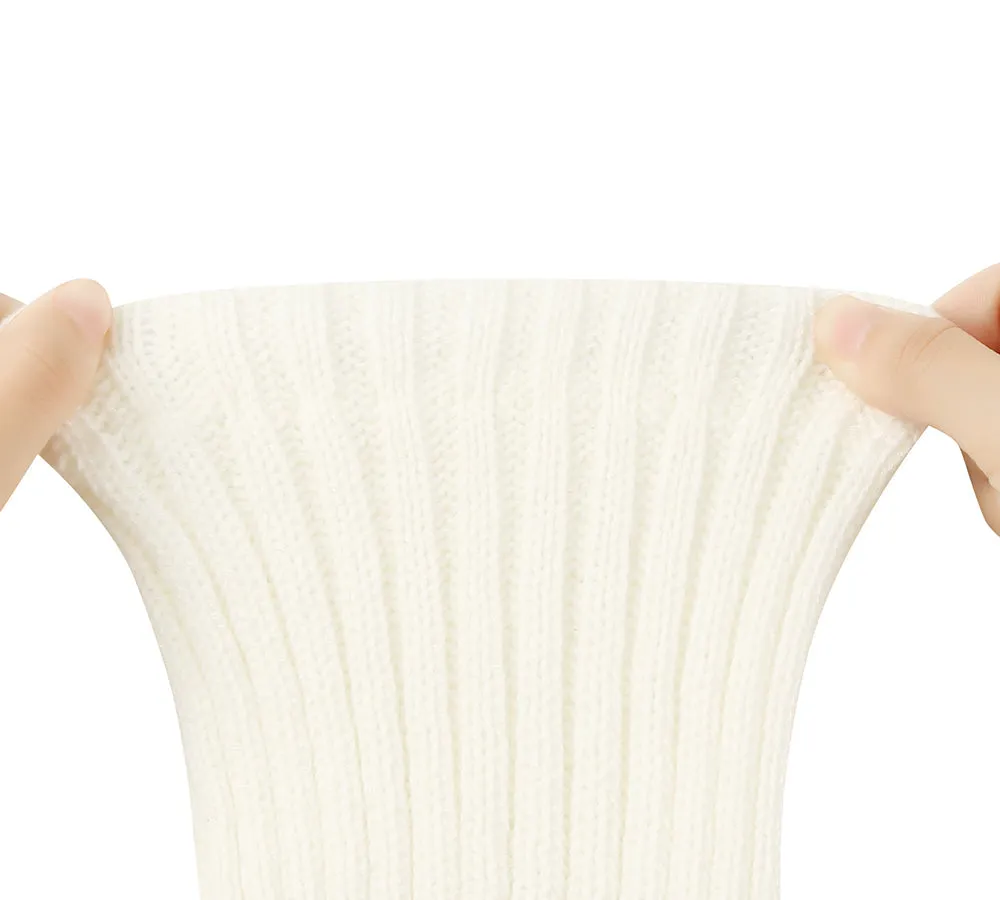 EVERAU® Women Stretchy Ribbed Knit Thick Leg Warmers