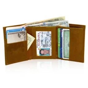 Genuine RFID-Blocking Best Genuine Leather Tri-fold Wallet For Men - Tan