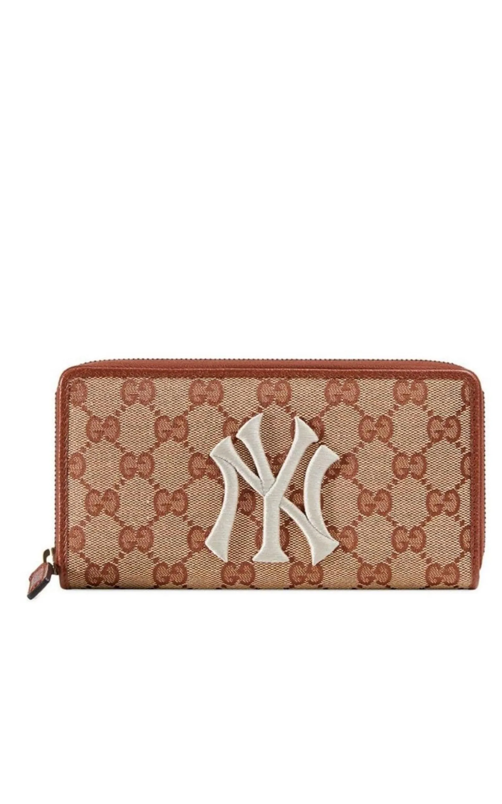 GG Zip Around Wallet with New York Yankees Patch