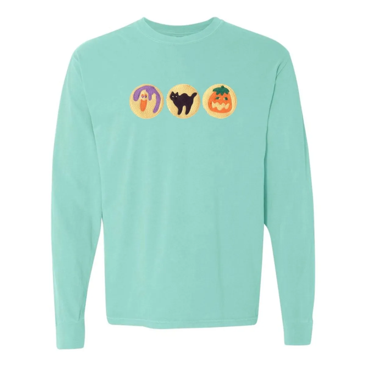 'Halloween Cookies' Embroidered Long Sleeve T-Shirt