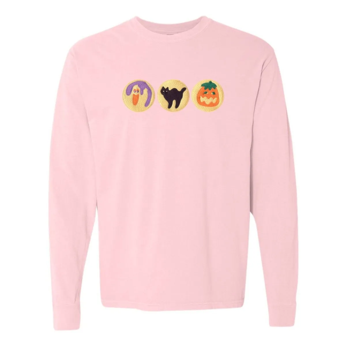 'Halloween Cookies' Embroidered Long Sleeve T-Shirt