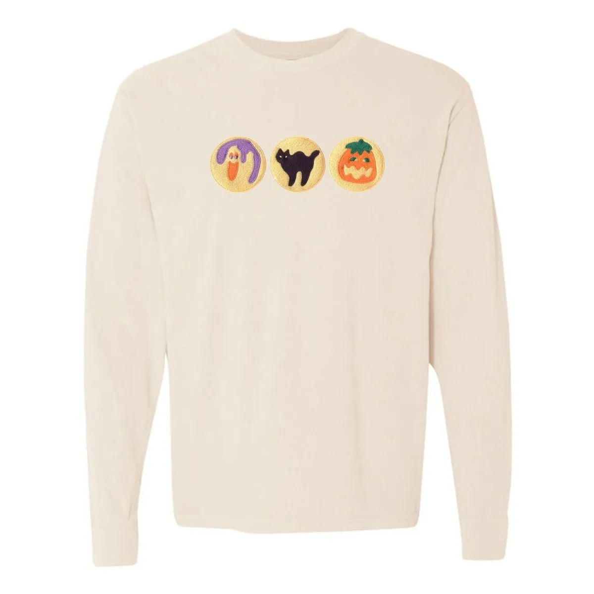 'Halloween Cookies' Embroidered Long Sleeve T-Shirt