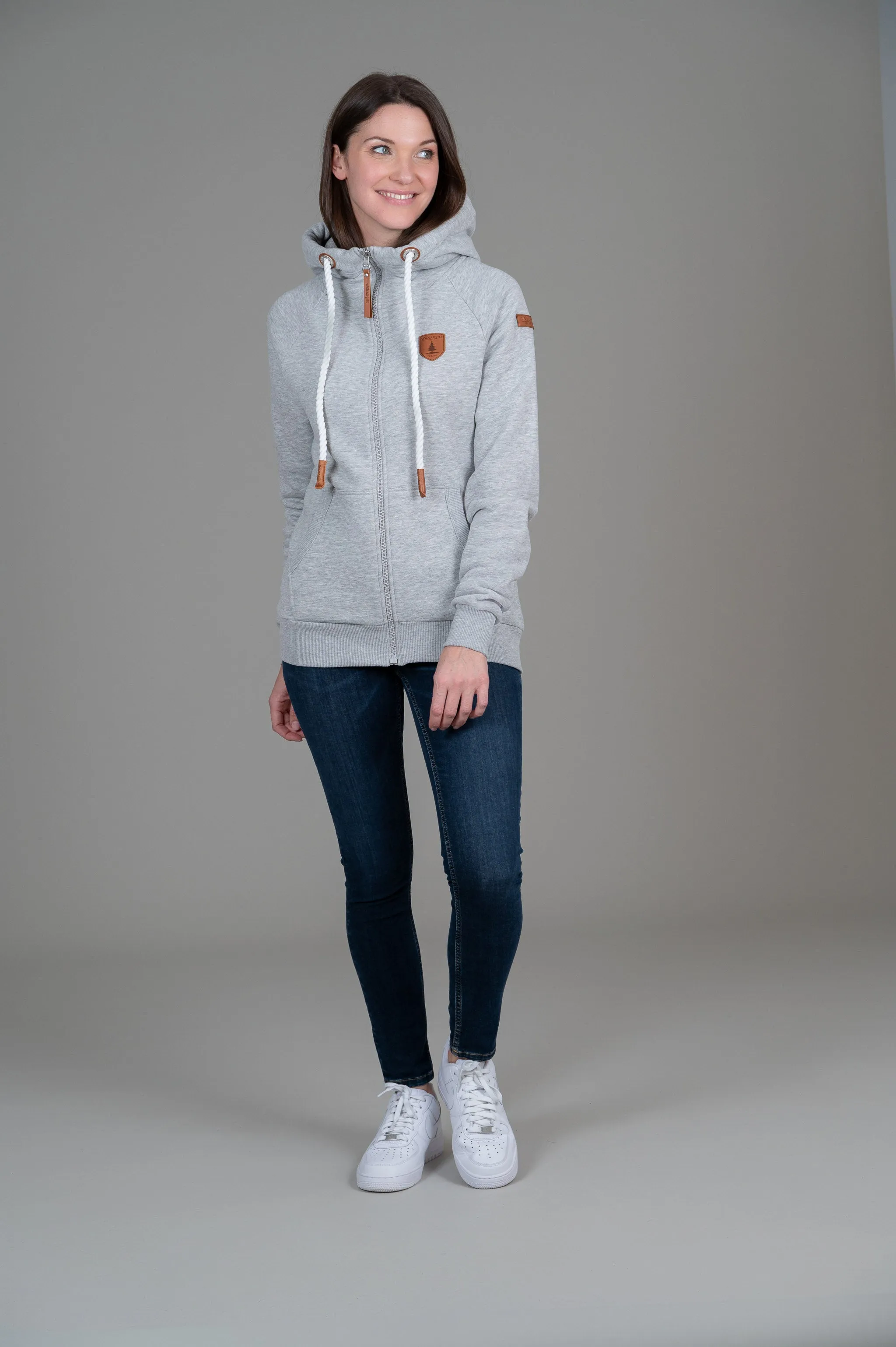 Hera Light Heather Grey Zip Hoodie