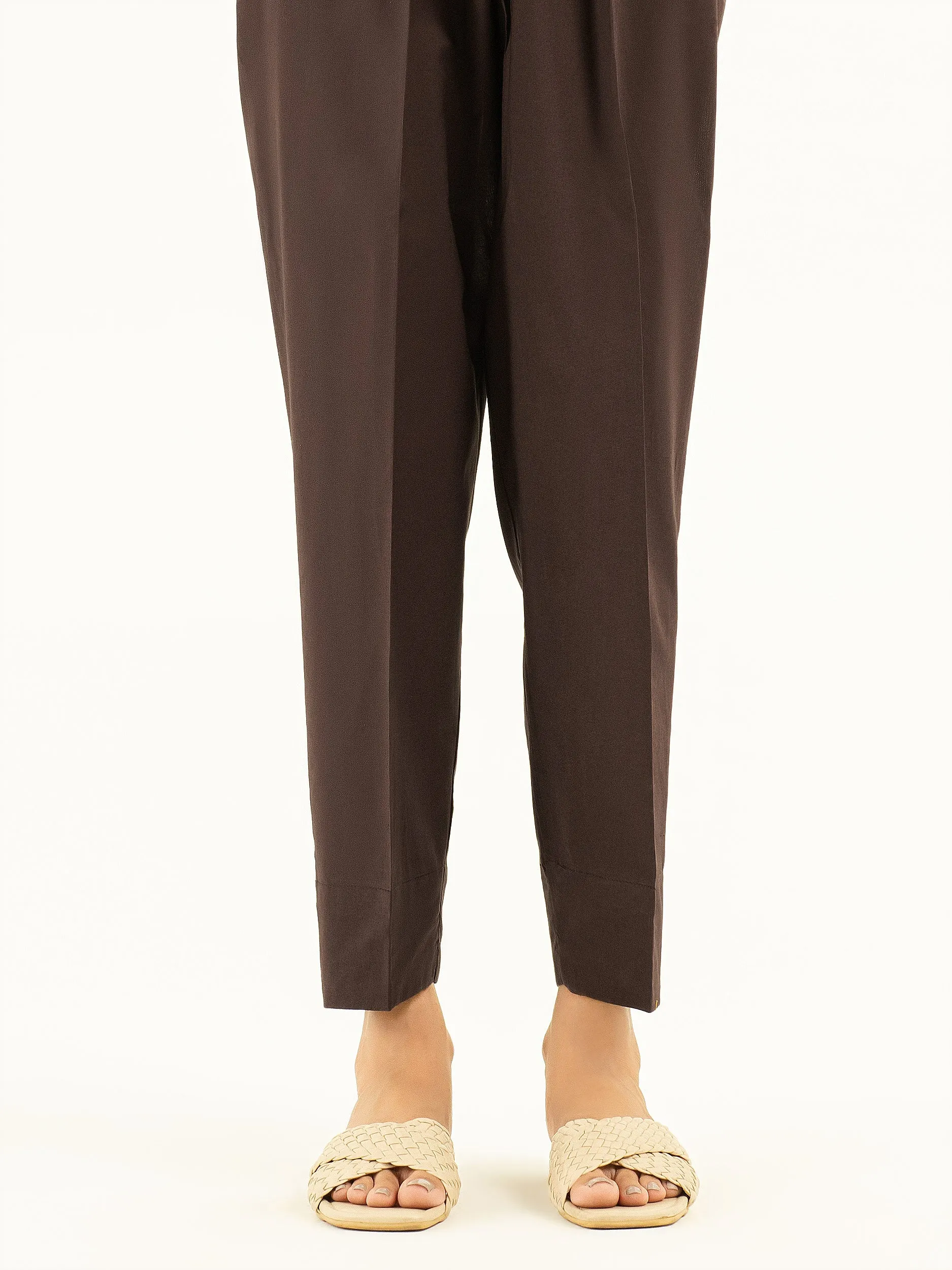 Limelight Chocolate Brown Cambric Trouser (P7534TR)