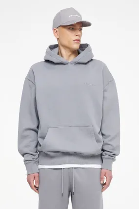 Logo Oversized Hoodie Vintage Washed Dusk Grey Gum