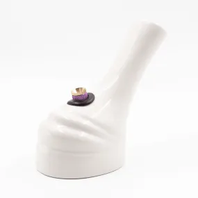 Molten Ceramic Bong - White