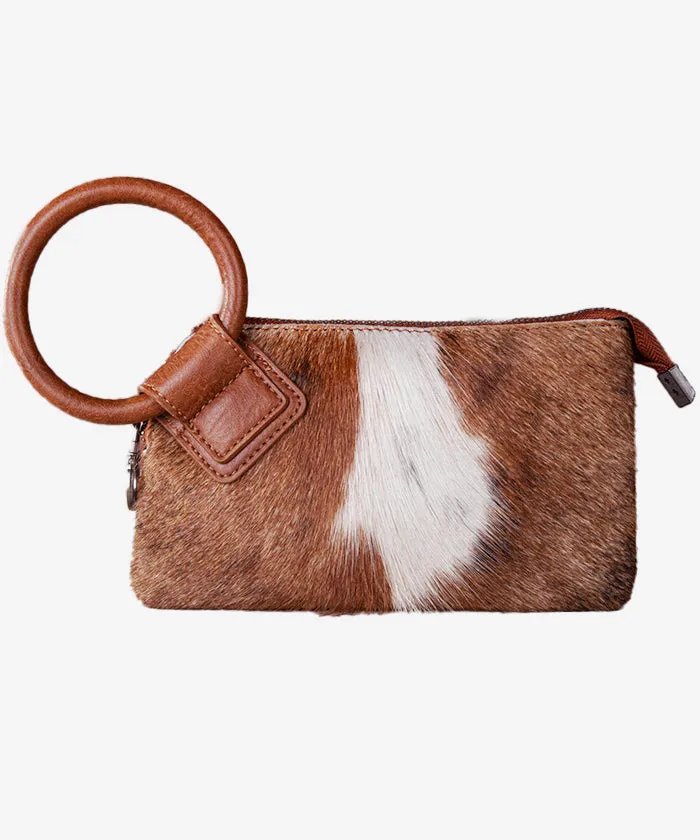 Montana West Hair-On Cowhide Wristlet