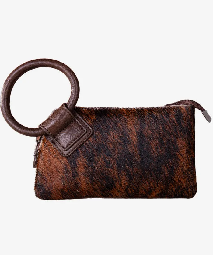 Montana West Hair-On Cowhide Wristlet