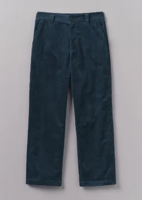 Rory Organic Cord Trousers | Dusty Navy