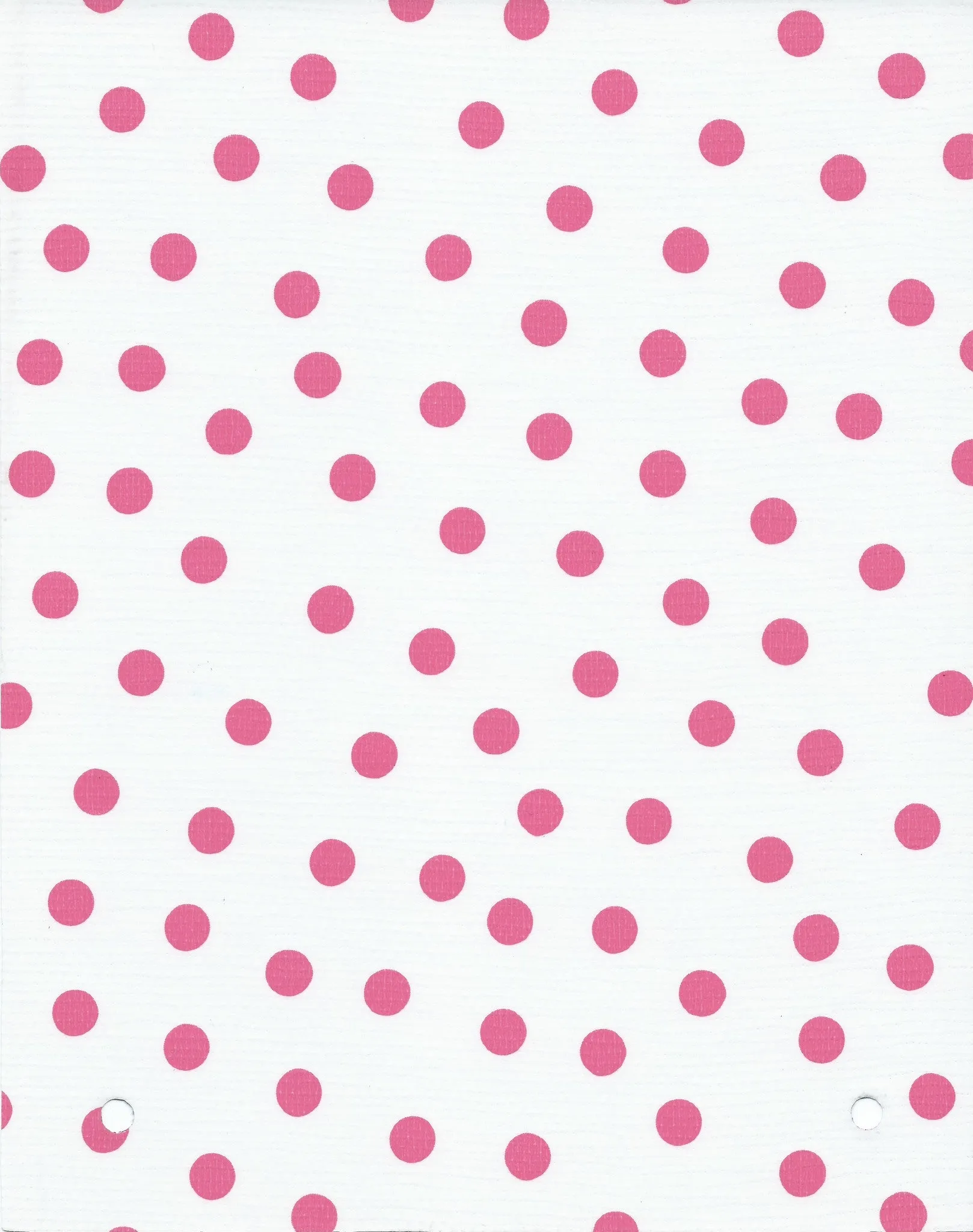 Round Oilcloth Tablecloth in Dot Pink