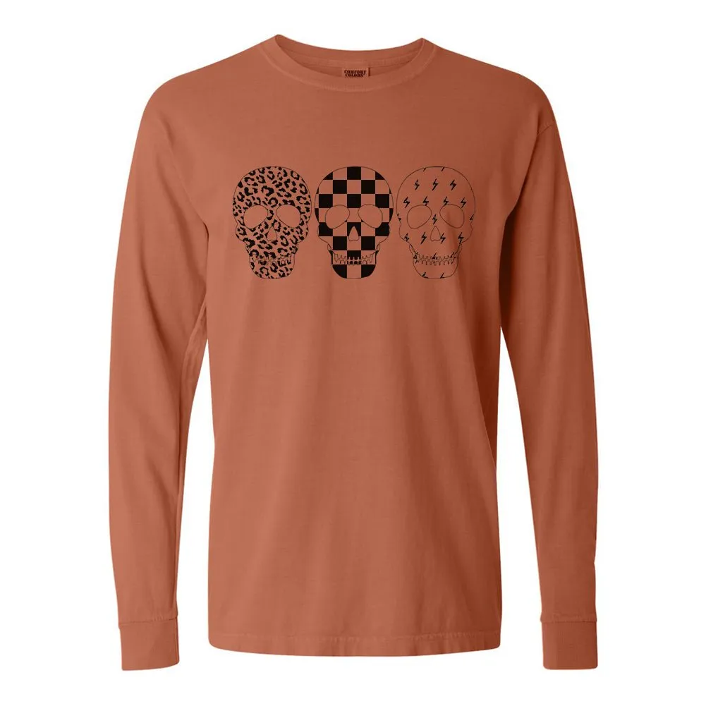 'Skulls' Comfort Colors Long Sleeve T-Shirt